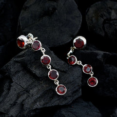 Garnet-American-Hazel-multiple-Stud-Red-925-Sterling-Silver-Earring