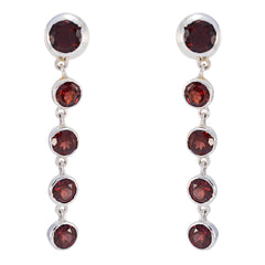 Garnet-American-Hazel-multiple-Stud-Red-925-Sterling-Silver-Earring