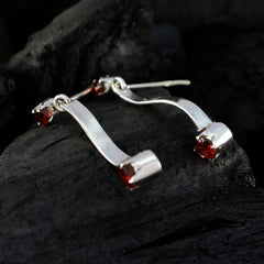 Garnet-Japanese-Ines-multiple-Stud-Red-Sterling-Silver-Earring