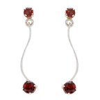 Garnet-Japanese-Ines-multiple-Stud-Red-Sterling-Silver-Earring