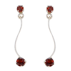 Garnet-Japanese-Ines-multiple-Stud-Red-Sterling-Silver-Earring