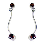Garnet-Japanese-Ines-multiple-Stud-Red-Sterling-Silver-Earring