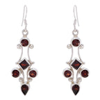 Garnet-Turkish-Inès-multiple-Dangle-Red-92.5-Silver-Earring