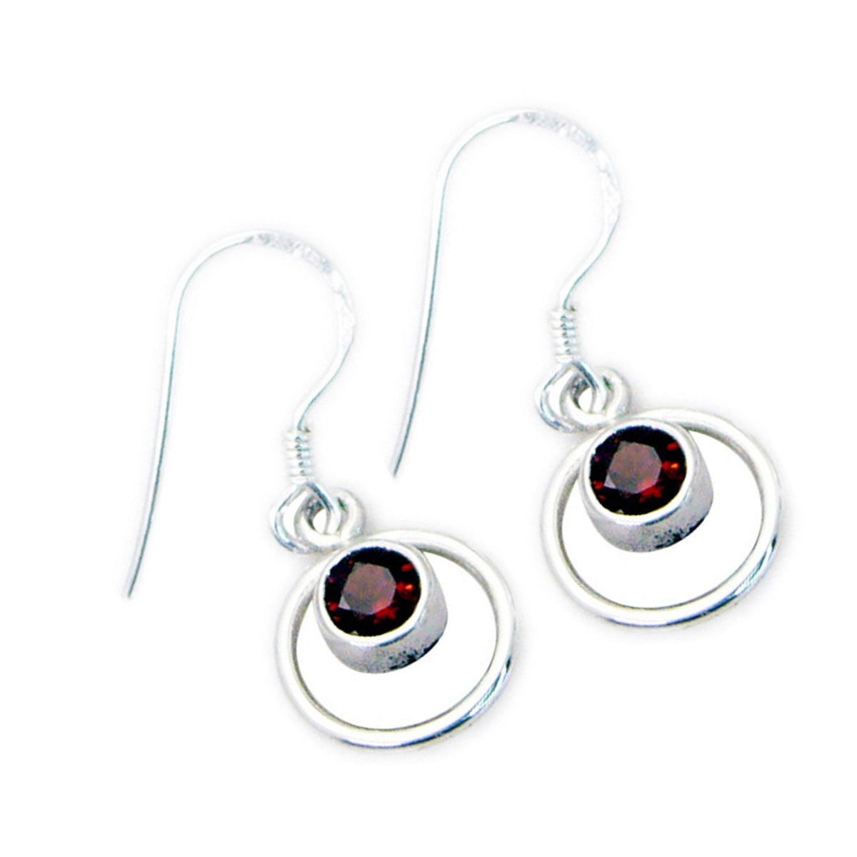 Garnet Middle Eastern Isabella multiple Dangle Red 925 Silver Earring Второстепенное изображение товара