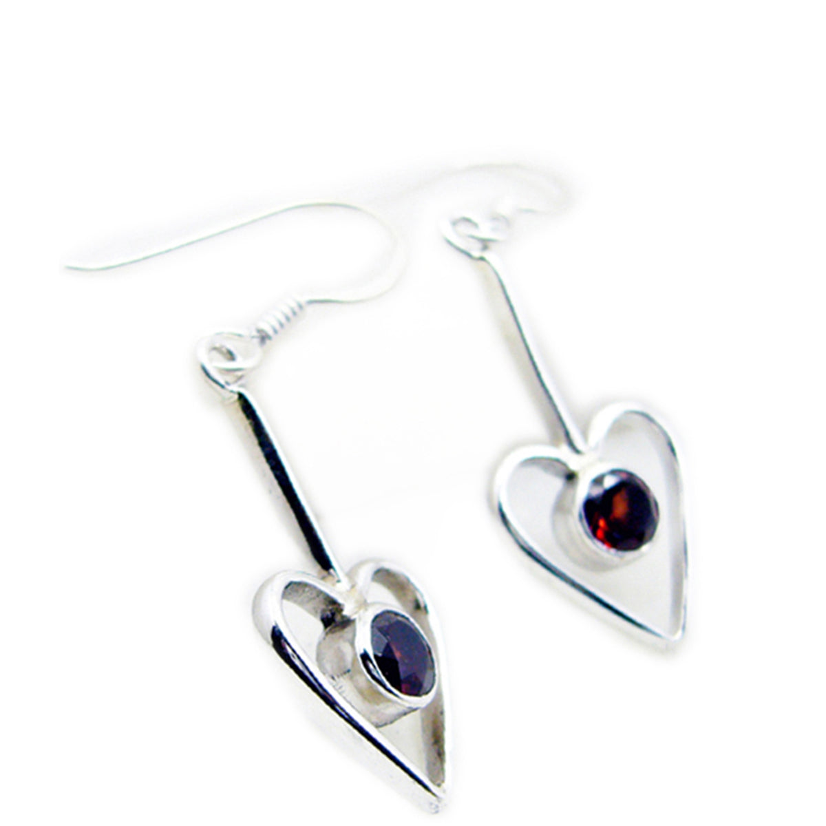 Garnet-Mexican-Isabelle-multiple-Dangle-Red-92.5-Silver-Earring