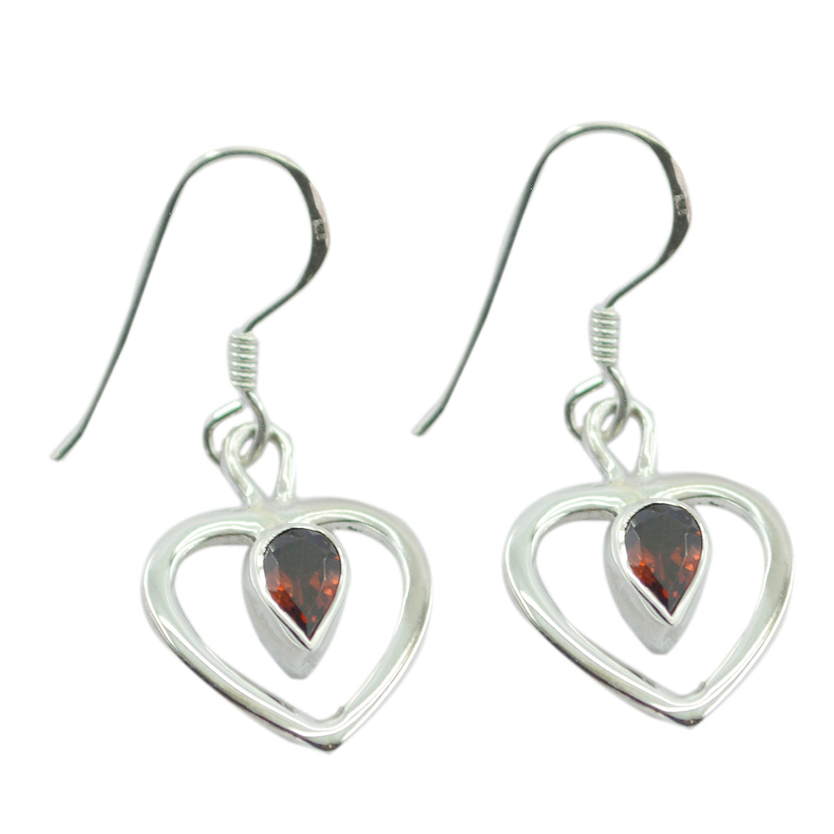 Garnet-Australian-Inès-multiple-Dangle-Red-Sterling-Silver-Earring メイン画像
