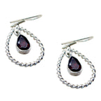 Garnet-French-Isabelle-multiple-Dangle-Red-925-Sterling-Silver-Earring