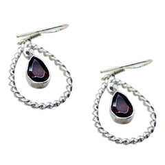 Garnet-French-Isabelle-multiple-Dangle-Red-925-Sterling-Silver-Earring