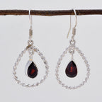 Garnet-French-Isabelle-multiple-Dangle-Red-925-Sterling-Silver-Earring