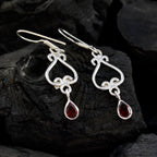 Garnet-African-Ivy-multiple-Dangle-Red-Sterling-Silver-Earring