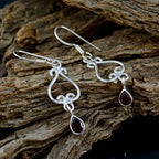 Garnet-African-Ivy-multiple-Dangle-Red-Sterling-Silver-Earring