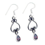 Garnet-African-Ivy-multiple-Dangle-Red-Sterling-Silver-Earring