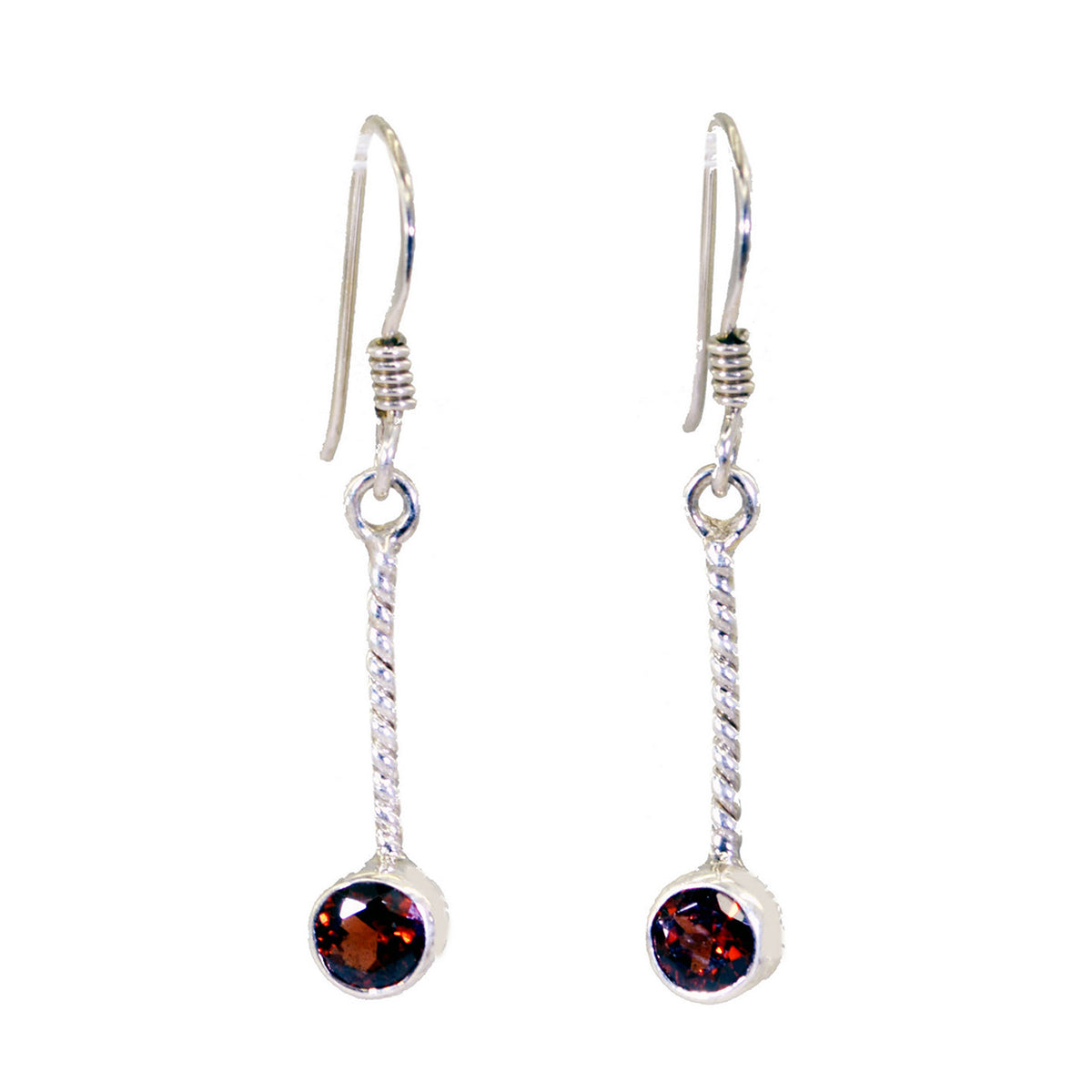 Garnet-Spanish-Ivy-multiple-Dangle-Red-925-Sterling-Silver-Earring Главное изображение товара