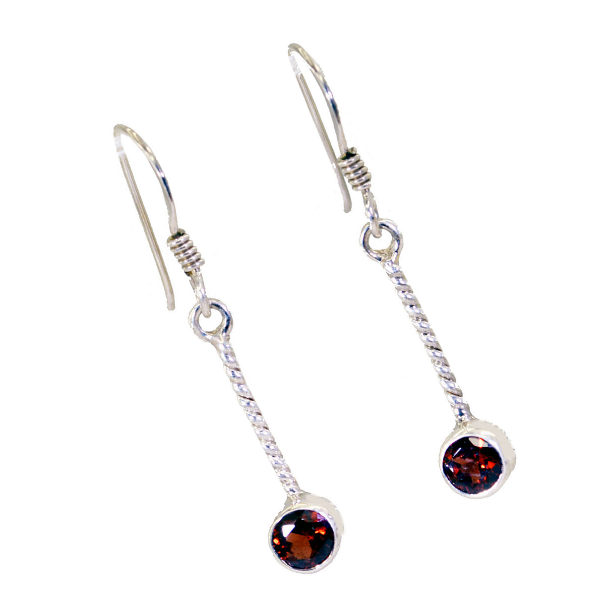 Garnet Spanish Ivy multiple Dangle Red 925 Sterling Silver Earring Второстепенное изображение товара