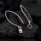 Garnet-French-Julia-multiple-Dangle-Red-Silver-Earring