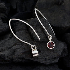 Garnet-French-Julia-multiple-Dangle-Red-Silver-Earring