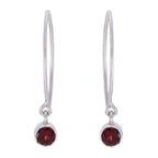 Garnet-French-Julia-multiple-Dangle-Red-Silver-Earring