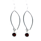 Garnet-French-Julia-multiple-Dangle-Red-Silver-Earring