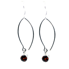 Garnet-French-Julia-multiple-Dangle-Red-Silver-Earring