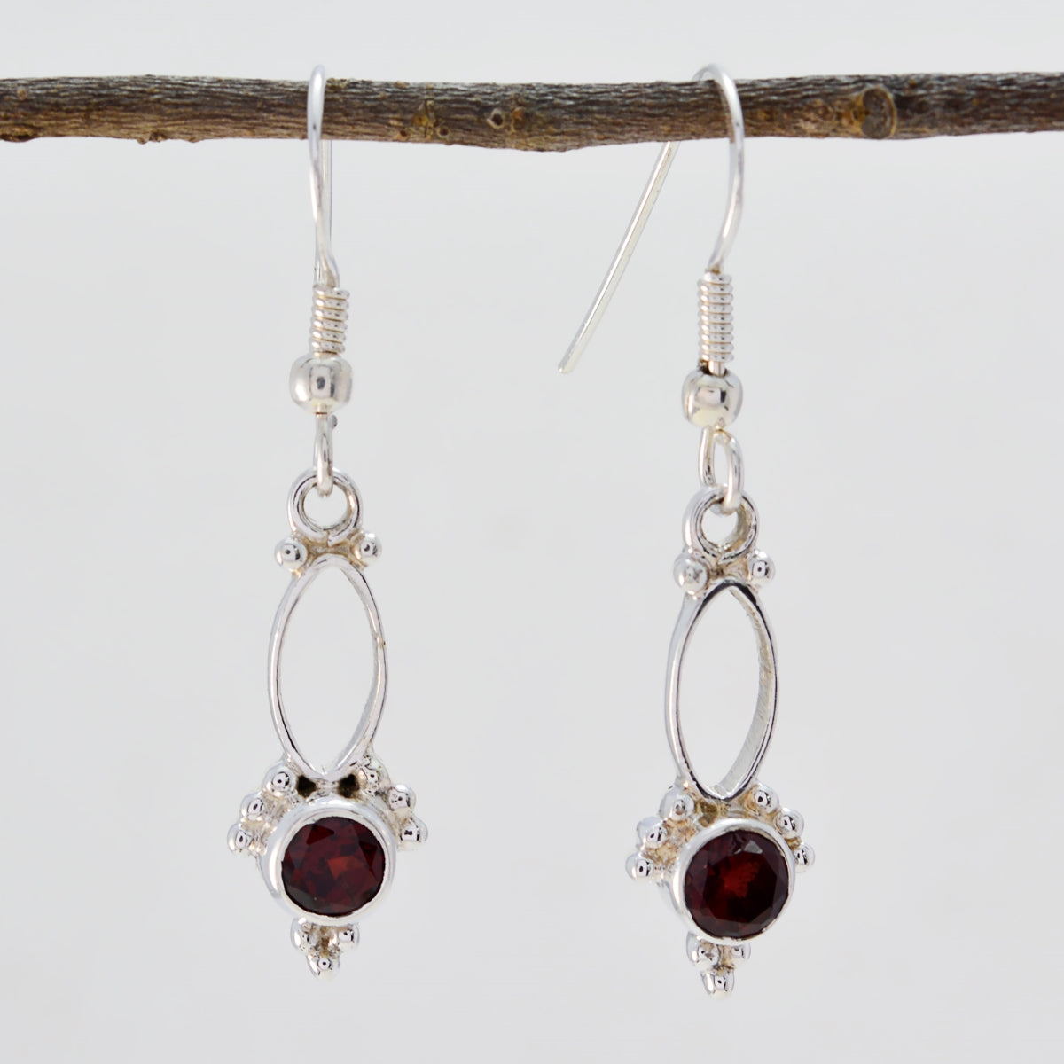 Garnet-German-Katarina-multiple-Dangle-Red-925-Sterling-Silver-Earring