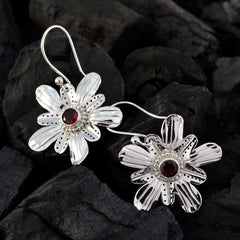 Garnet-African-Katharina-Solitaire-Dangle-Red-925-Silver-Earring