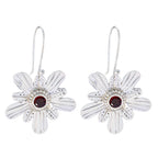 Garnet-African-Katharina-Solitaire-Dangle-Red-925-Silver-Earring
