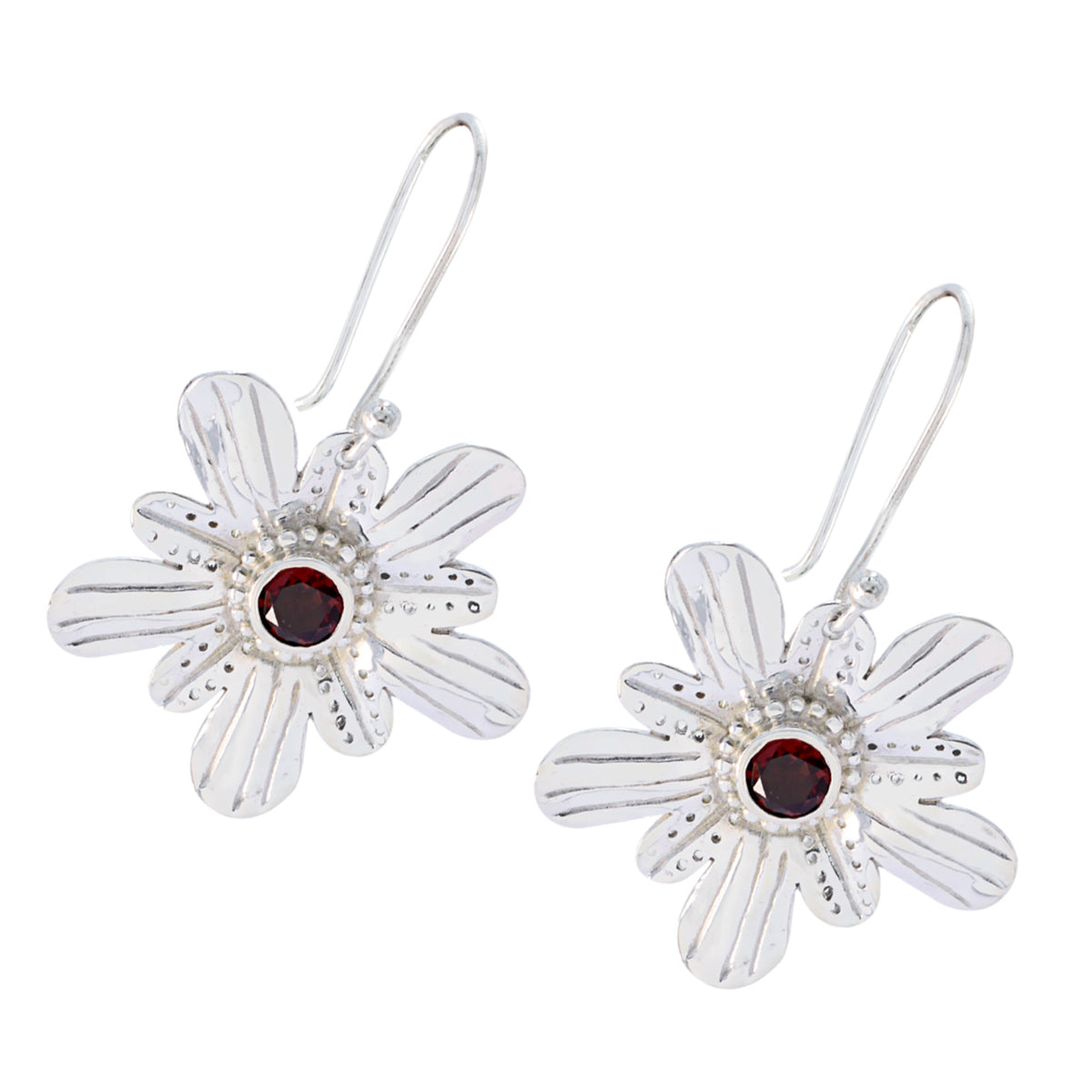 Garnet-African-Katharina-Solitaire-Dangle-Red-925-Silver-Earring