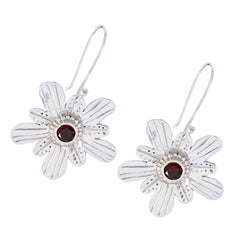 Garnet-African-Katharina-Solitaire-Dangle-Red-925-Silver-Earring