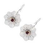 Garnet-French-Aisha-Solitaire-Dangle-Red-925-Silver-Earring