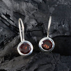 Garnet-Turkish-Ava-Solitaire-Dangle-Red-Silver-Earring