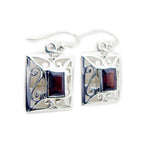 Garnet-Russian-Kennedy-Solitaire-Dangle-Red-92.5-Silver-Earring