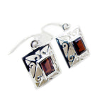 Garnet-Russian-Kennedy-Solitaire-Dangle-Red-92.5-Silver-Earring