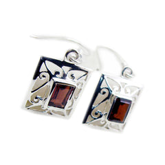 Garnet-Russian-Kennedy-Solitaire-Dangle-Red-92.5-Silver-Earring