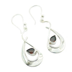 Garnet-American-Sofia-Solitaire-Dangle-Red-92.5-Silver-Earring