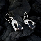 Garnet-Turkish-Lily-Solitaire-Dangle-Red-Sterling-Silver-Earring