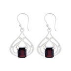 Garnet-Mexican-Luna-Solitaire-Dangle-Red-925-Sterling-Silver-Earring