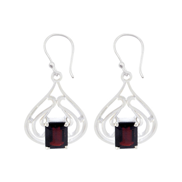 Garnet-Mexican-Luna-Solitaire-Dangle-Red-925-Sterling-Silver-Earring