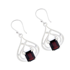 Garnet-Mexican-Luna-Solitaire-Dangle-Red-925-Sterling-Silver-Earring