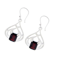 Garnet-Mexican-Luna-Solitaire-Dangle-Red-925-Sterling-Silver-Earring