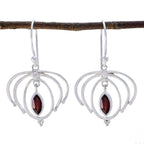 Garnet-French-Greta-Solitaire-Dangle-Red-92.5-Silver-Earring