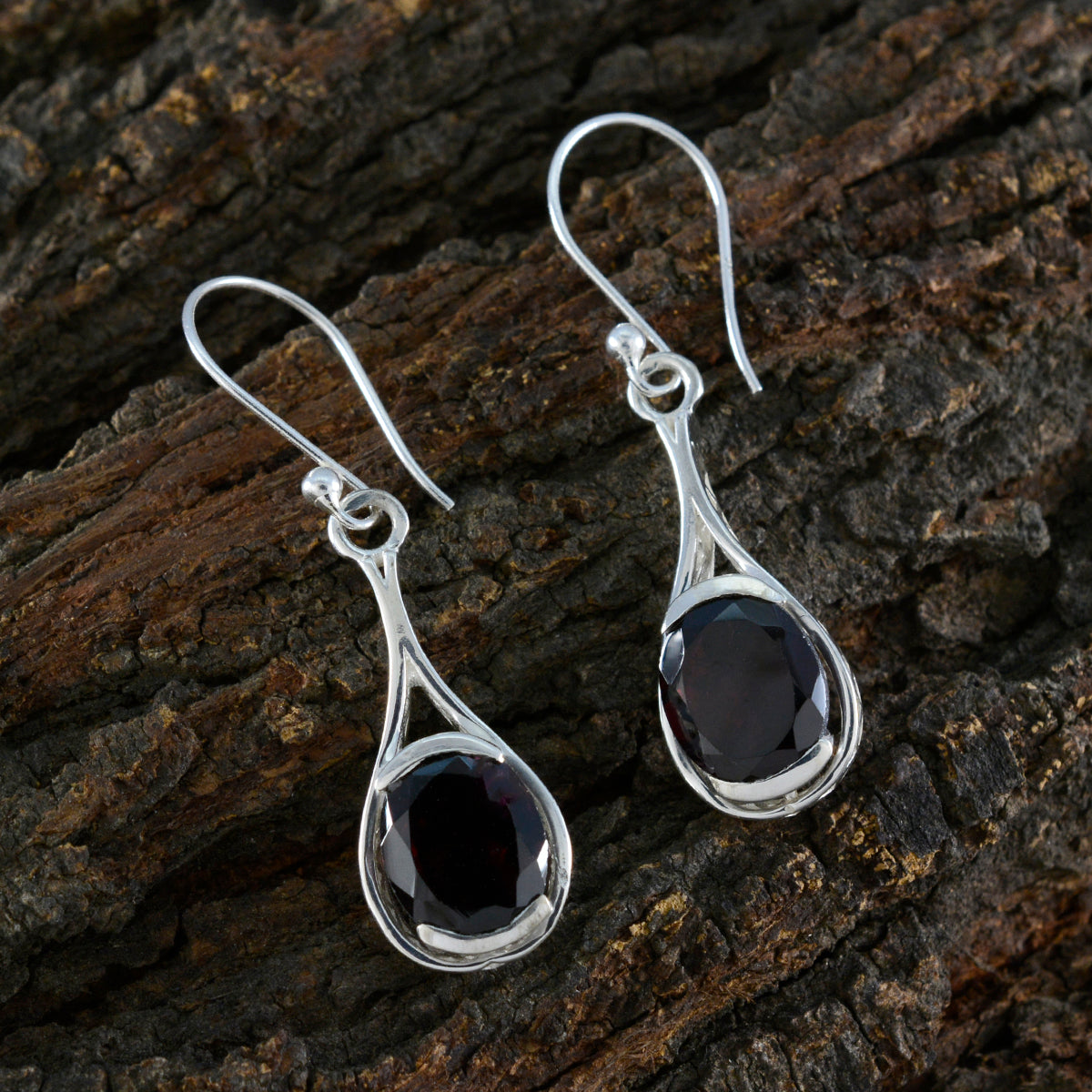 Garnet-Italian-Camila-Solitaire-Dangle-Red-925-Sterling-Silver-Earring