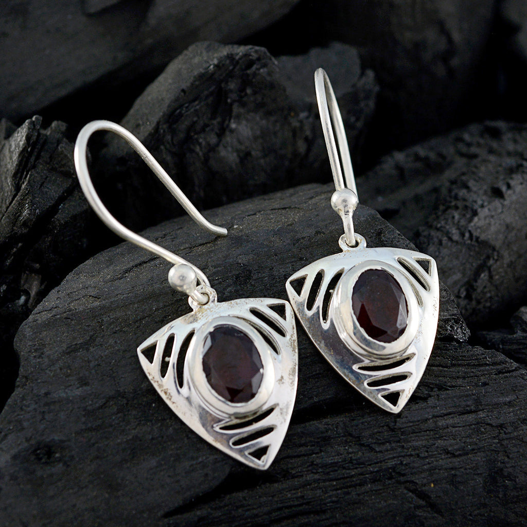 Garnet-Spanish-Mathilde-Solitaire-Dangle-Red-92.5-Silver-Earring