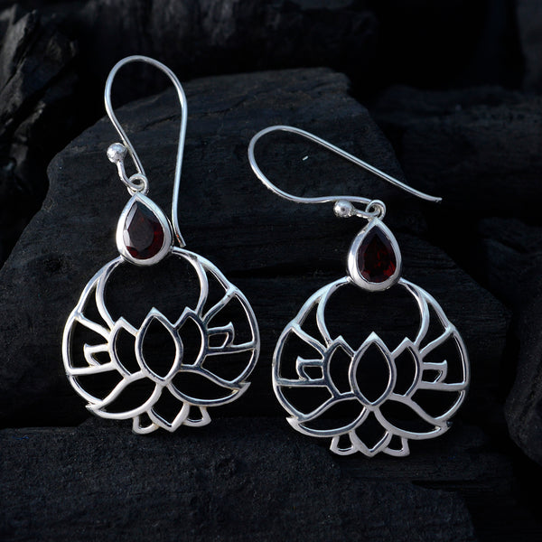 Garnet-African-Hannah-Solitaire-Dangle-Red-Sterling-Silver-Earring