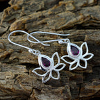 Garnet-American-Ines-Solitaire-Dangle-Red-92.5-Silver-Earring