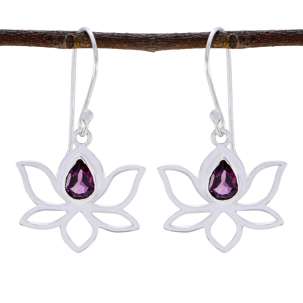 Garnet-American-Ines-Solitaire-Dangle-Red-92.5-Silver-Earring
