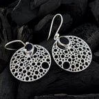 Garnet-Latin-American-Maya-Solitaire-Dangle-Red-Sterling-Silver-Earring