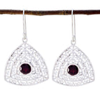 Garnet-French-Mia-Solitaire-Dangle-Red-925-Sterling-Silver-Earring