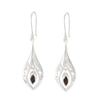 Garnet-African-Natalie-Solitaire-Dangle-Red-Silver-Earring
