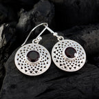 Garnet-Russian-Nella-Solitaire-Dangle-Red-Sterling-Silver-Earring