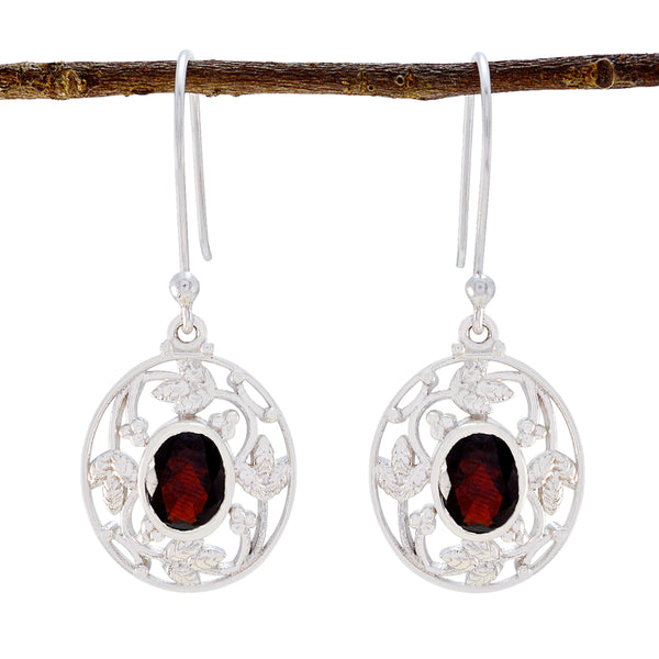 Garnet-Italian-Isabelle-Solitaire-Dangle-Red-925-Sterling-Silver-Earring